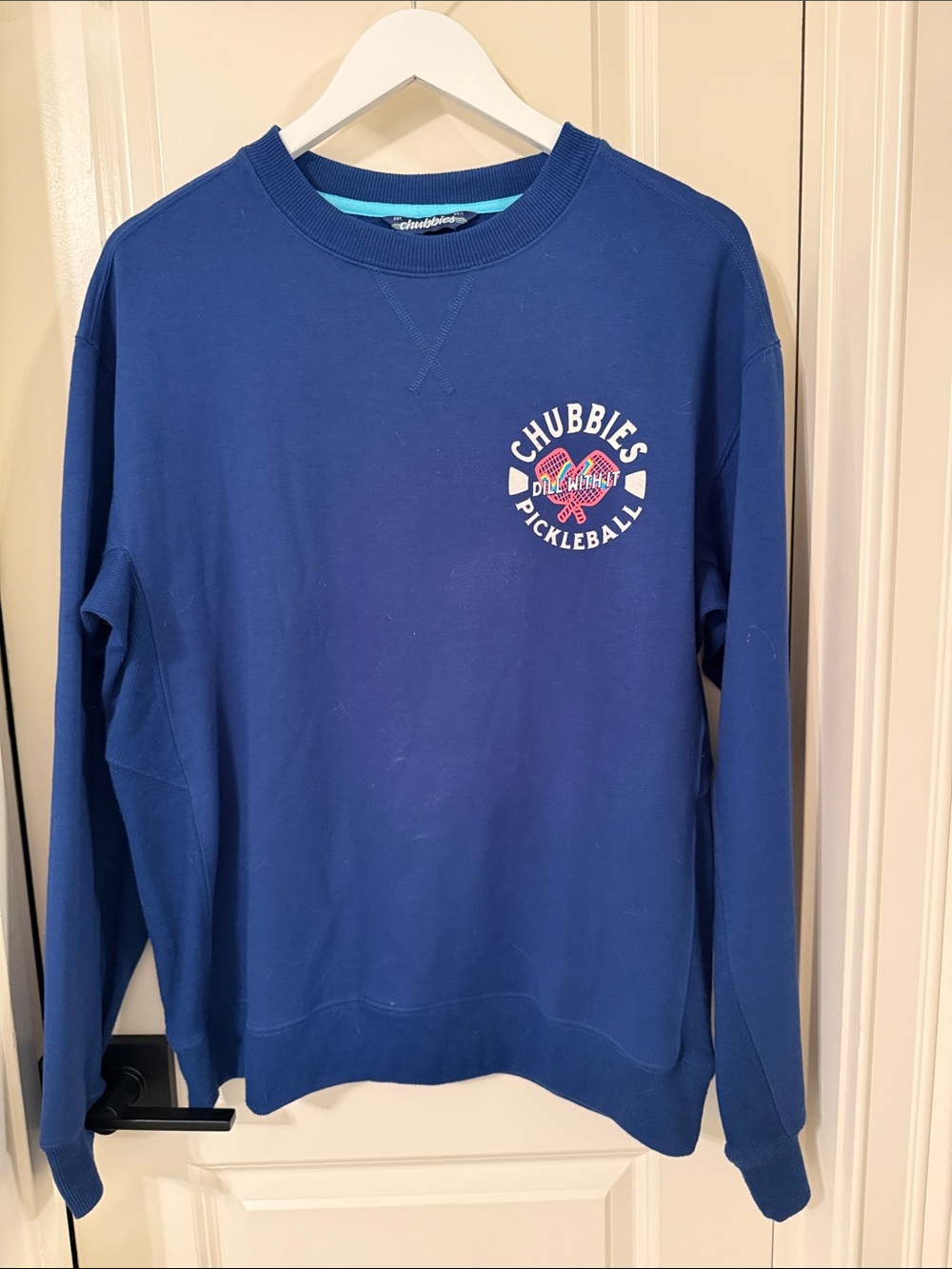 chubbies Royal Blue Pickleball Graphic Crewneck